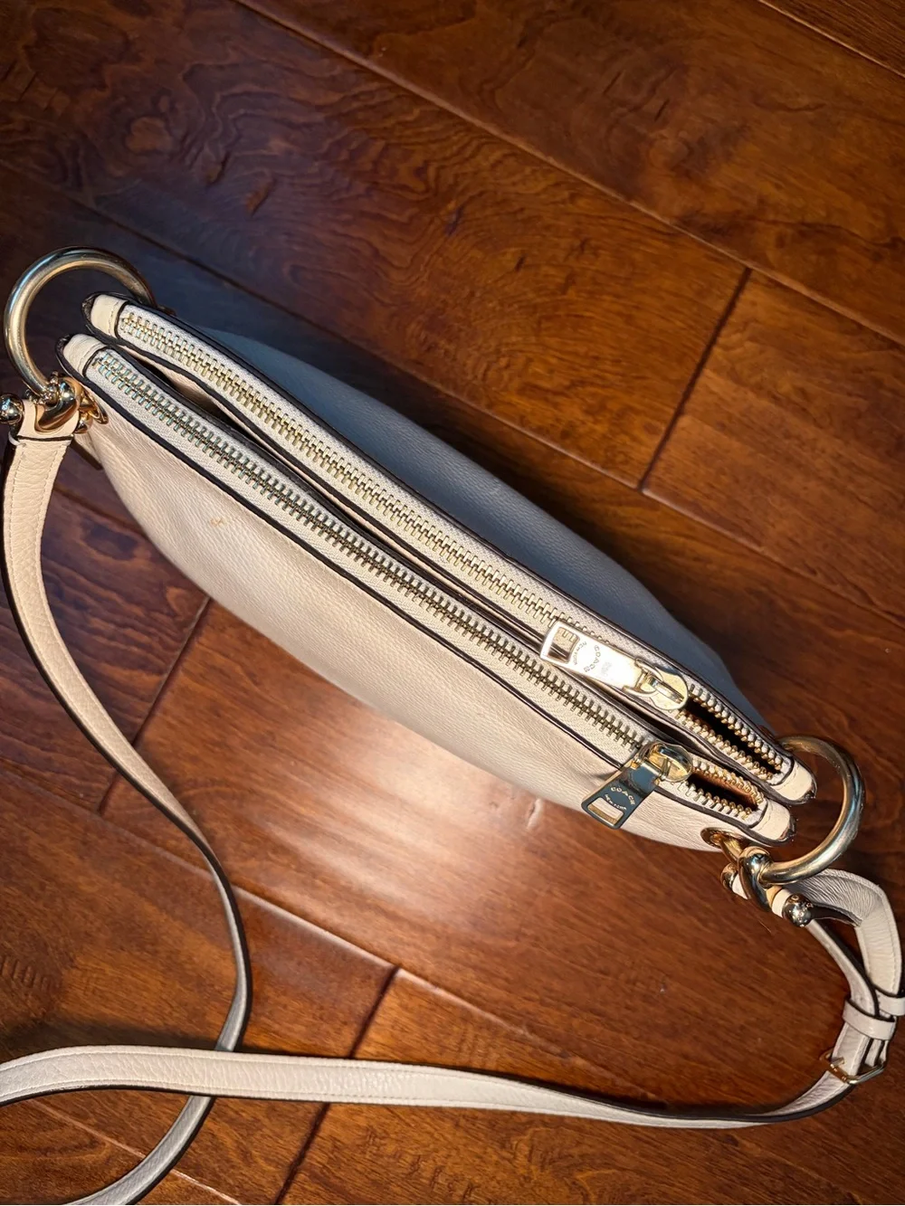 Coach Lyla Double-Zip Crossbody White